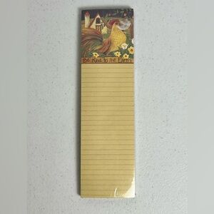 VTG Magnetic List Pad Notepad Refrigerator Rooster Be Kind To The Earth NIP Farm